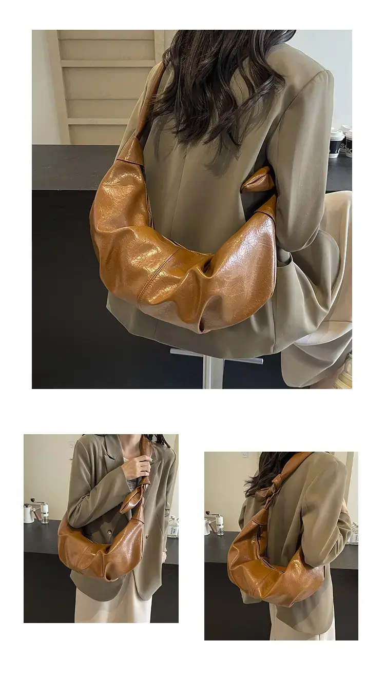 Nude Leather One-shoulder Crossbody Bag for Women — feature 11