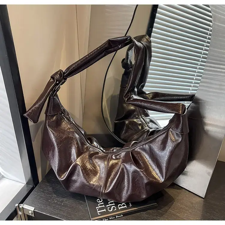 Nude Leather One-shoulder Crossbody Bag for Women — feature 19