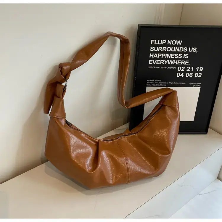 Nude Leather One-shoulder Crossbody Bag for Women — feature 26