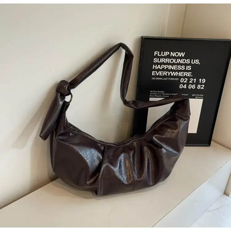 Nude Leather One-shoulder Crossbody Bag for Women — feature 27