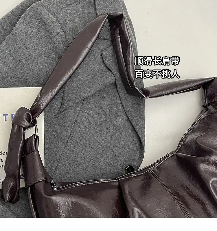 Nude Leather One-shoulder Crossbody Bag for Women — feature 3