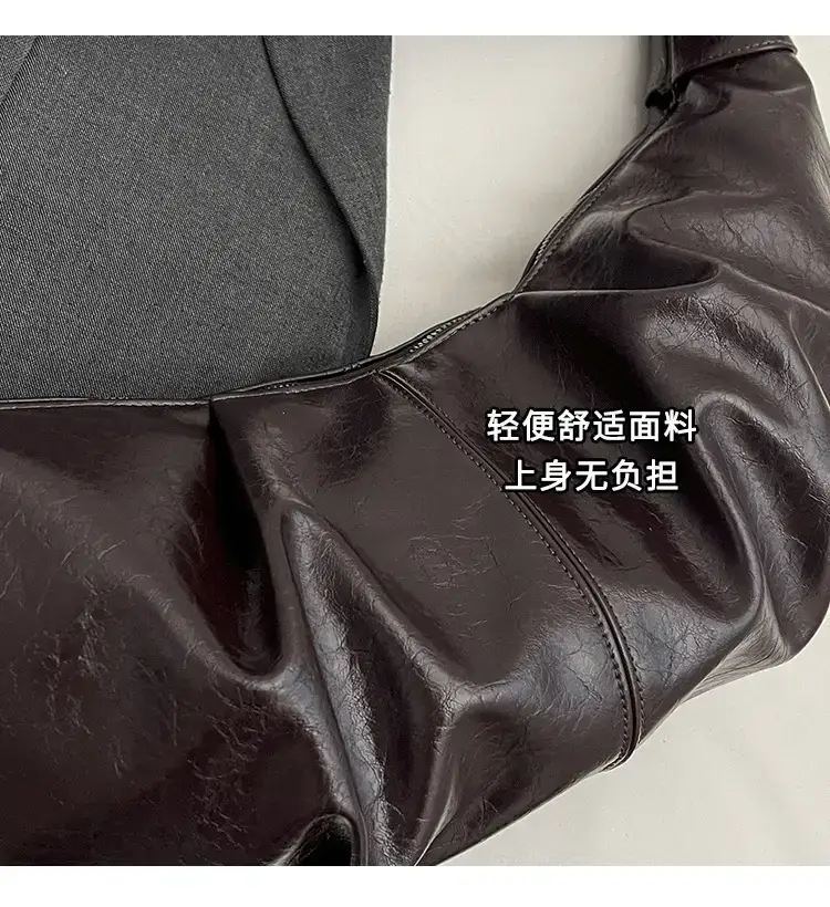 Nude Leather One-shoulder Crossbody Bag for Women — feature 4