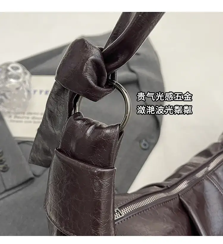Nude Leather One-shoulder Crossbody Bag for Women — feature 6