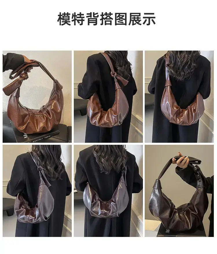 Nude Leather One-shoulder Crossbody Bag for Women — feature 8