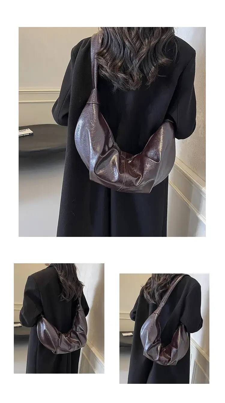Nude Leather One-shoulder Crossbody Bag for Women — feature 9
