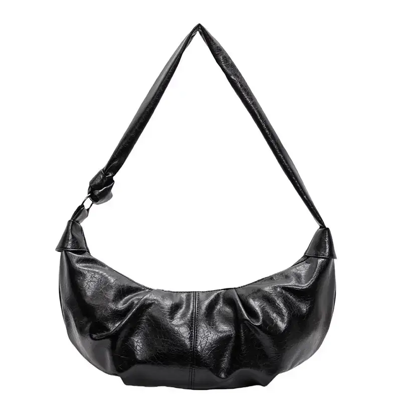 Nude Leather One-shoulder Crossbody Bag for Women - Image 3