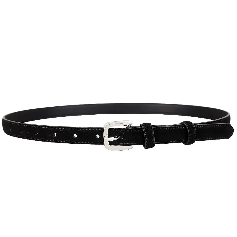 Brown Genuine Leather Belt with Gold Buckle for Women - Image 12
