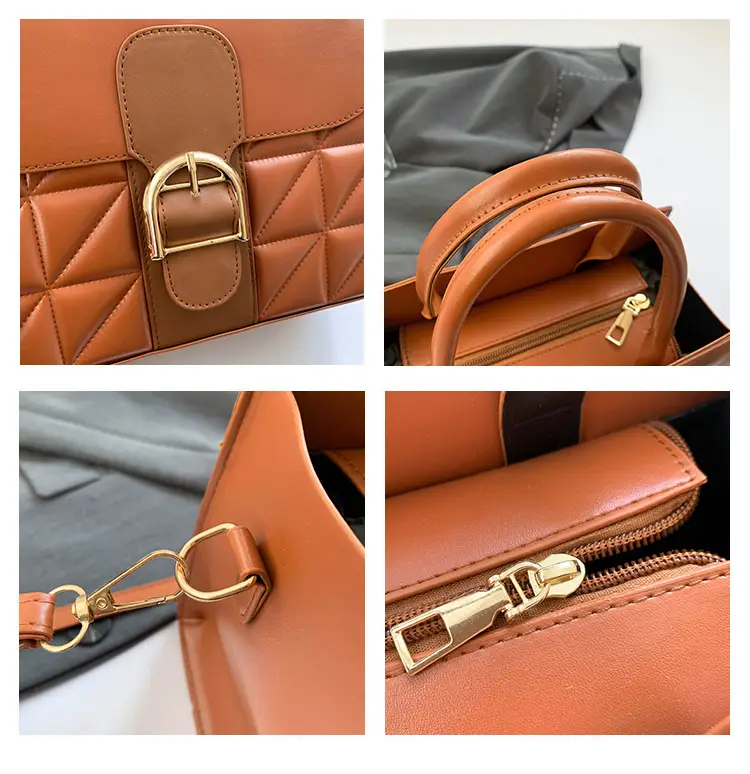 Green Quilted Women's Shoulder Crossbody Bag — feature 11