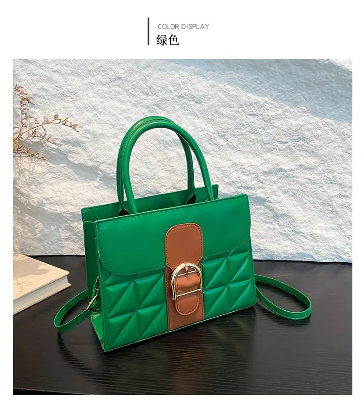 Green Quilted Women's Shoulder Crossbody Bag — feature 31