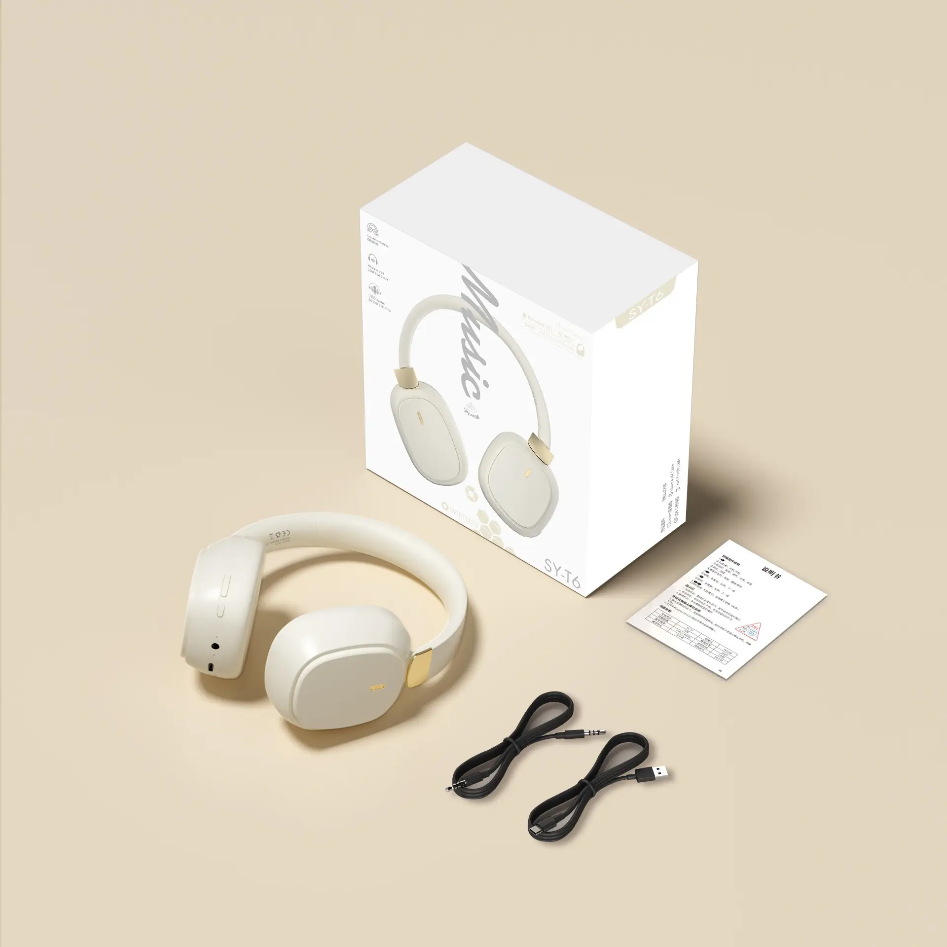 Wireless Bluetooth Headset with Noise Reduction Black