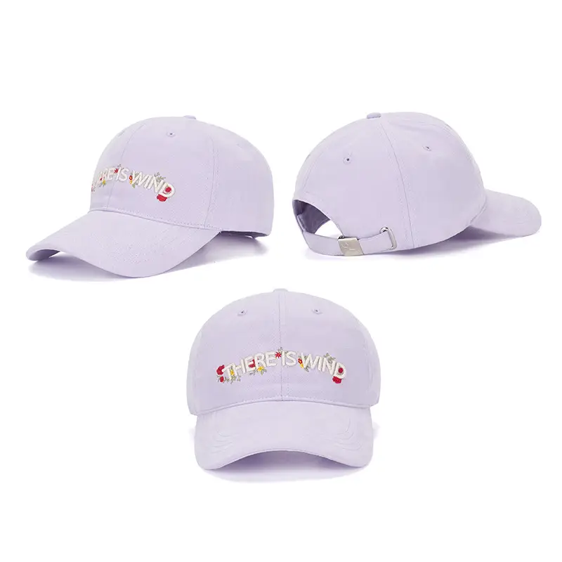 Women's Light Purple Embroidered Baseball Cap