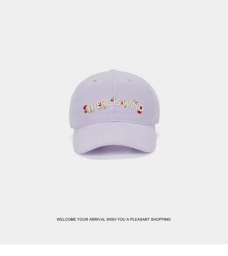 Women's Light Purple Embroidered Baseball Cap — feature 13