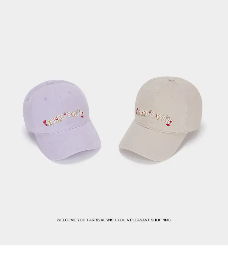 Women's Light Purple Embroidered Baseball Cap — feature 14