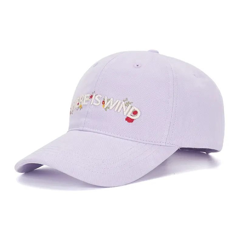 Women's Light Purple Embroidered Baseball Cap