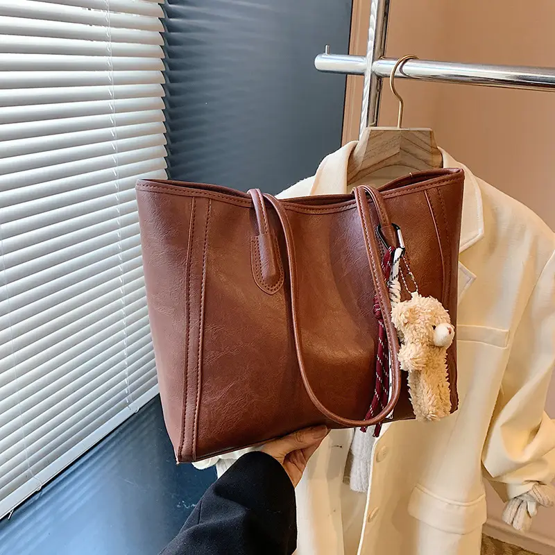 Black Korean Style Shoulder Tote Bag for Women