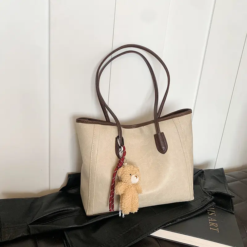 Black Korean Style Shoulder Tote Bag for Women