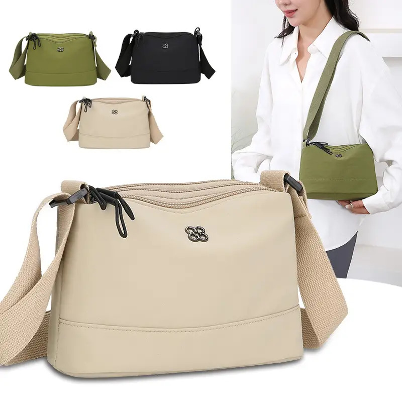 Women's Waterproof Crossbody Bag Black Nylon 2024 - Image 5