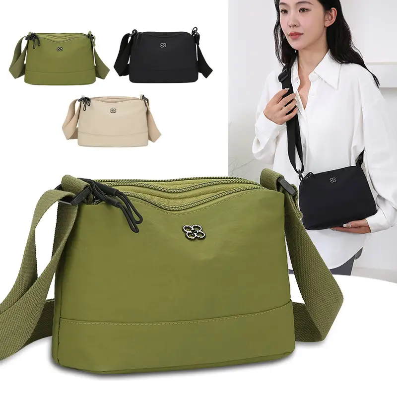 Women's Waterproof Crossbody Bag Black Nylon 2024 - Image 7
