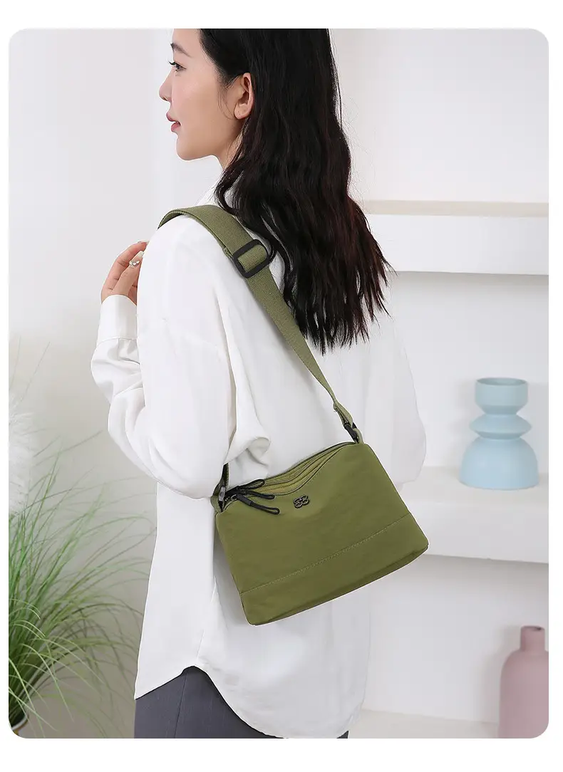 Women's Waterproof Crossbody Bag Black Nylon 2024 — feature 19