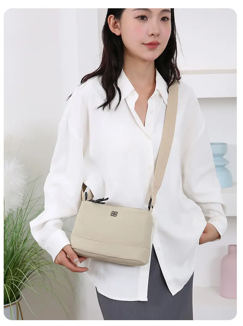 Women's Waterproof Crossbody Bag Black Nylon 2024 — feature 21