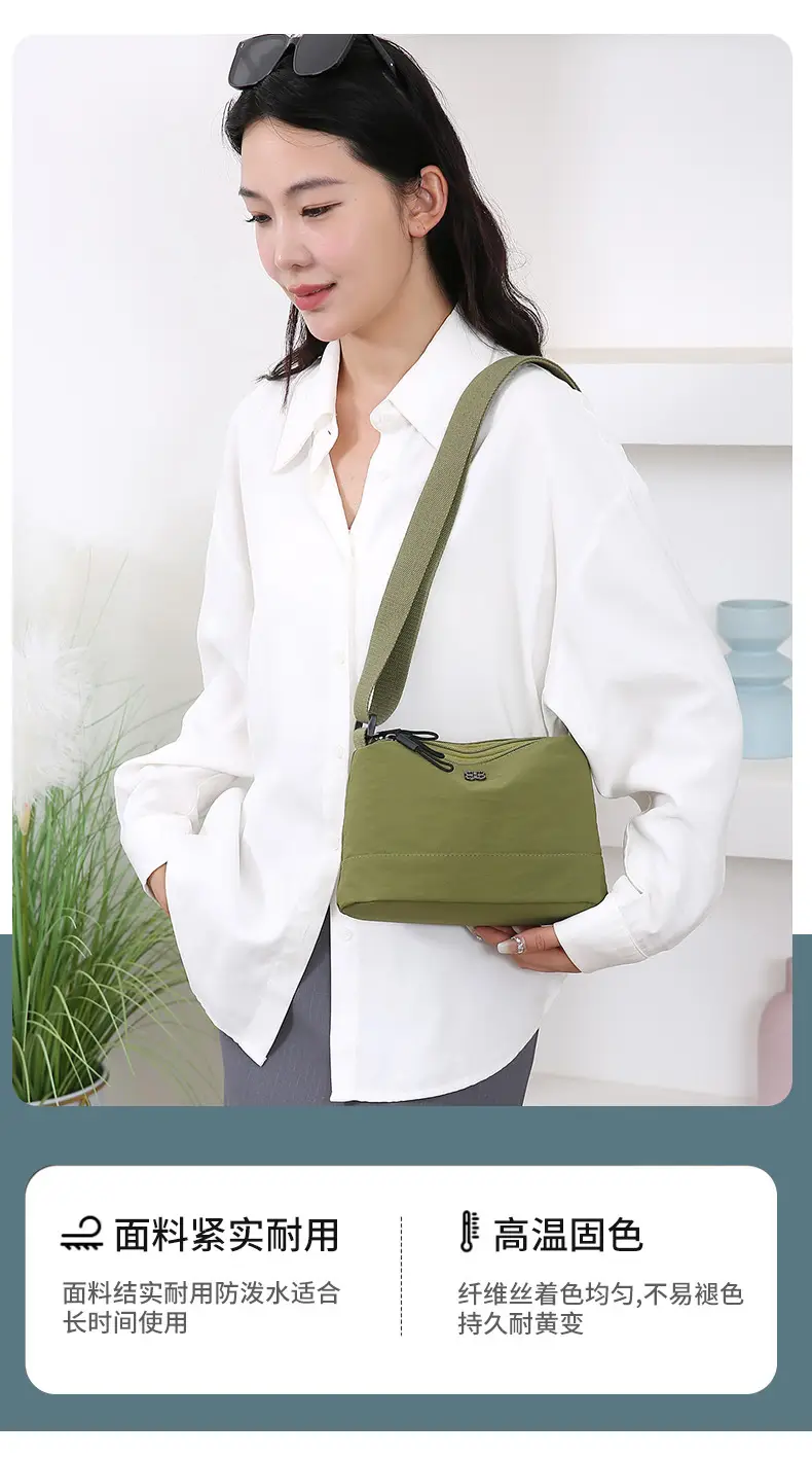 Women's Waterproof Crossbody Bag Black Nylon 2024 — feature 6