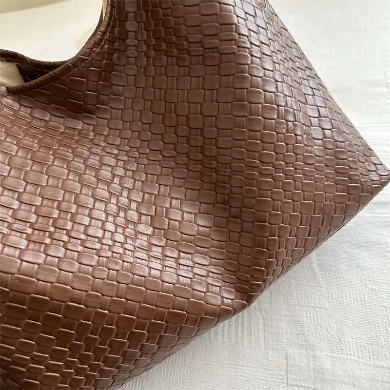 Brown Women's Large Underarm Bag with Retro Design