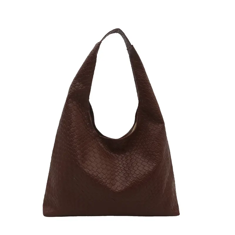 Brown Women's Large Underarm Bag with Retro Design