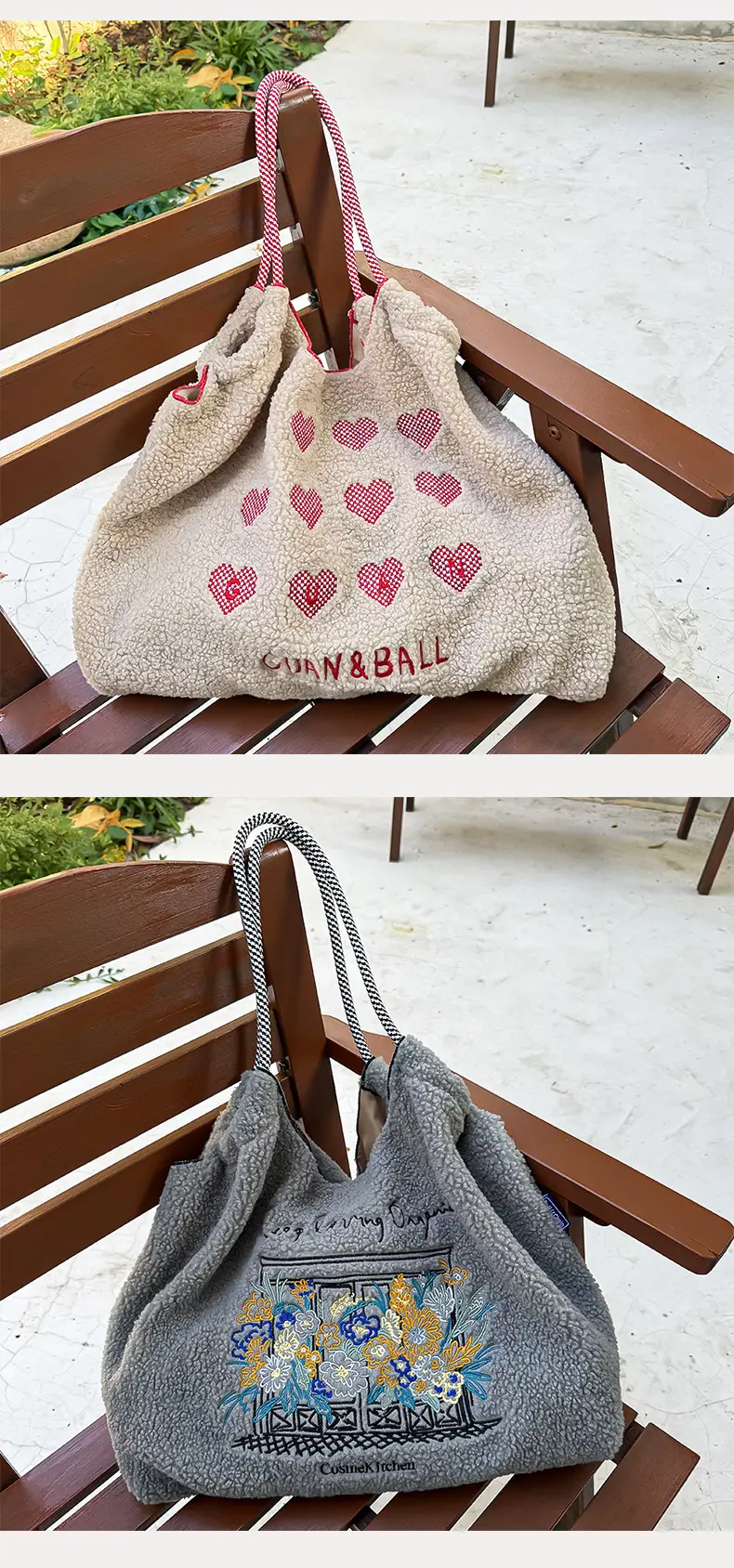 2024 Winter Chain Embroidered Shoulder Bag Black — feature 10