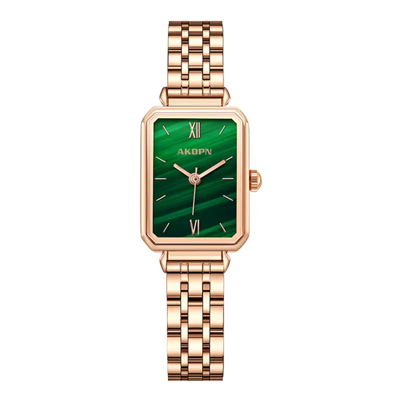 Small Square Green Watch for Women Korean Style