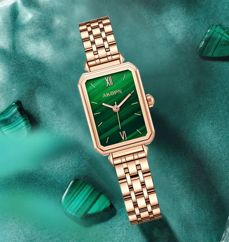 Small Square Green Watch for Women Korean Style — feature 16