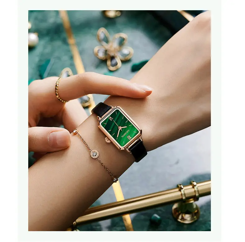 Small Square Green Watch for Women Korean Style — feature 18