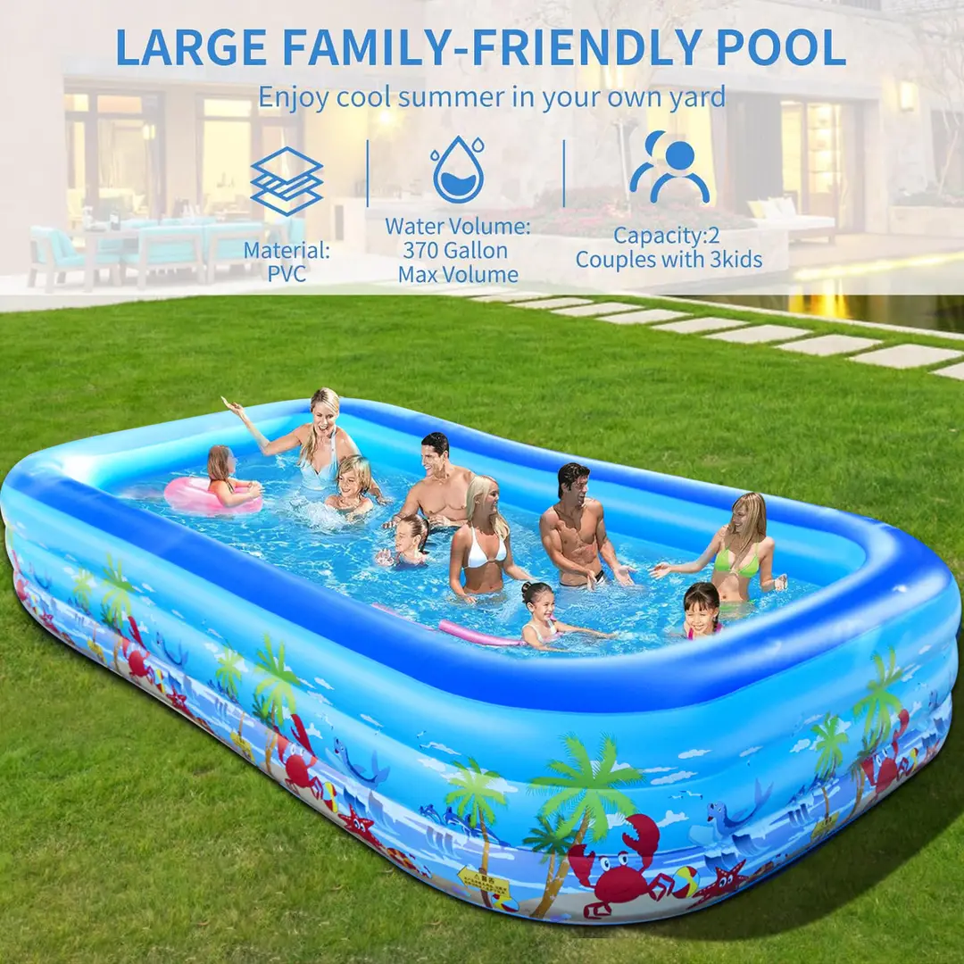 Inflatable Swimming Pool Thickened Printed Baby Pool Children's Water Play Toys for Adults Outdoor Foldable Cross-border