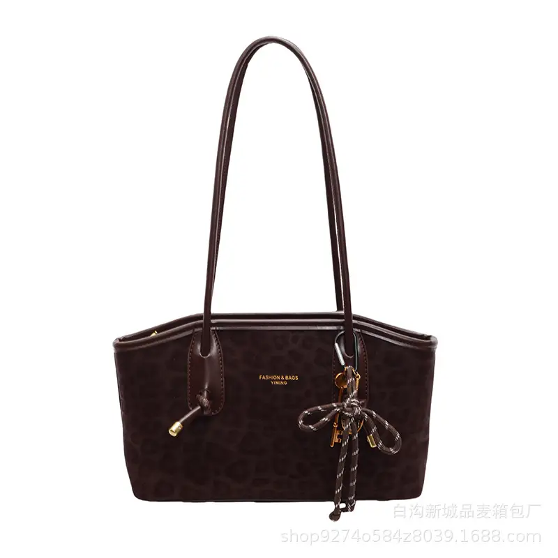 Leopard Print Large Shoulder Bag Women 2026
