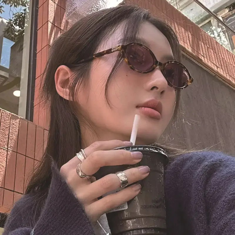 Korean-style Sunglasses Hawksbill Color Women's Nerd Glasses - Image 49