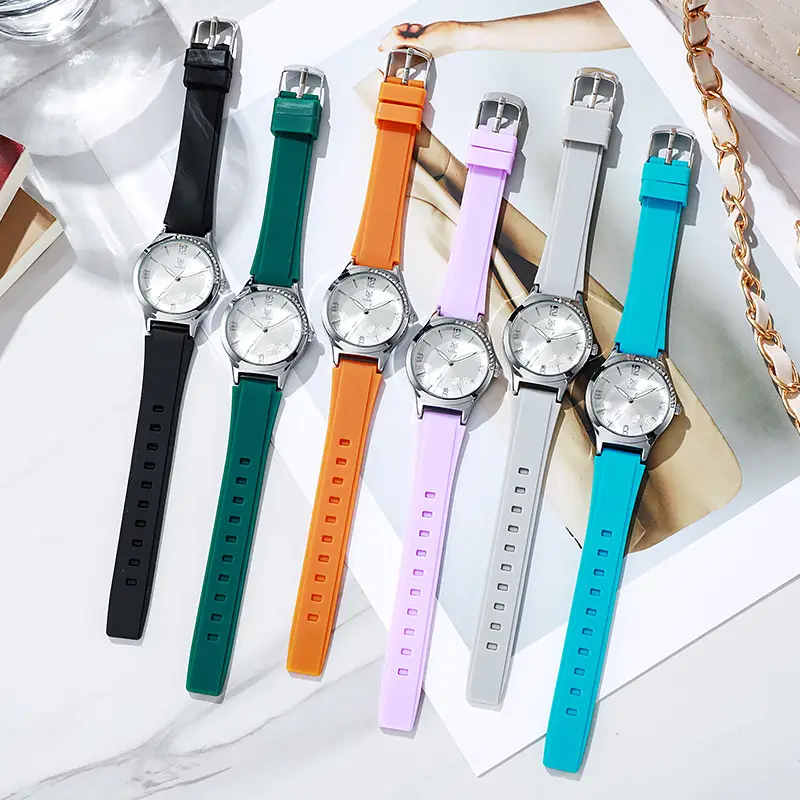 Women's Quartz Watch with Purple Silicone Strap - Image 10