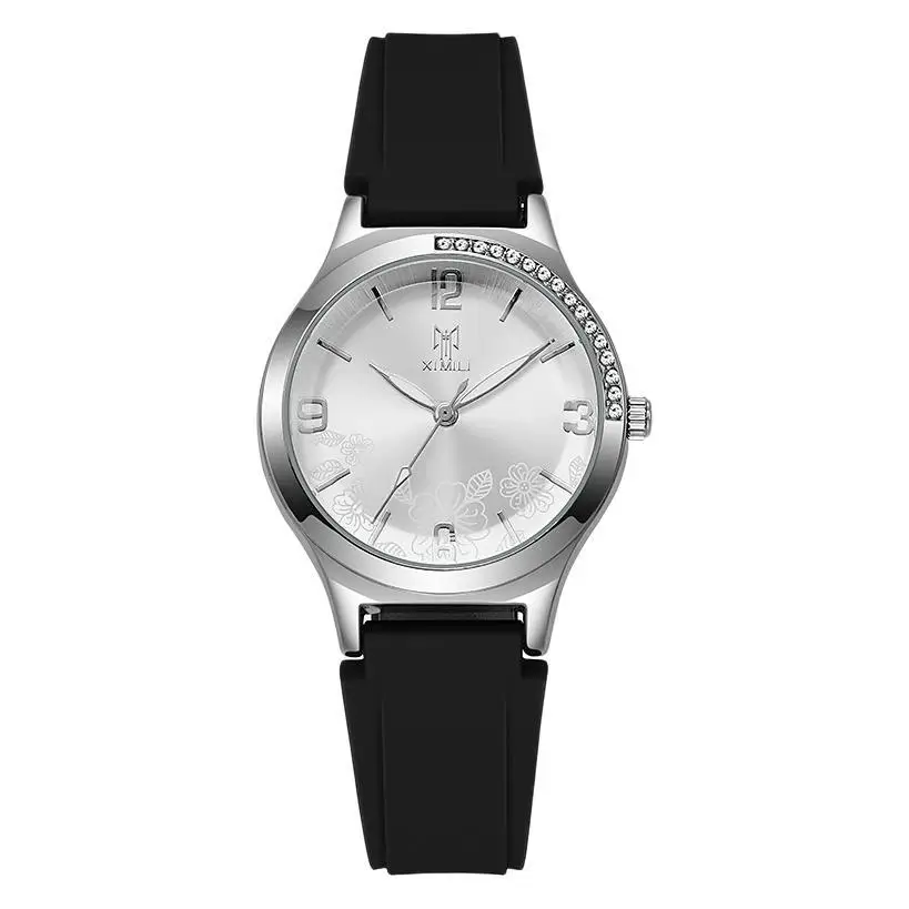 Women's Quartz Watch with Purple Silicone Strap - Image 11