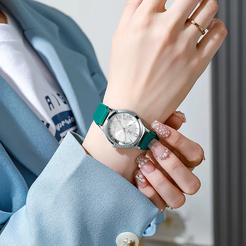 Women's Quartz Watch with Purple Silicone Strap — feature 8
