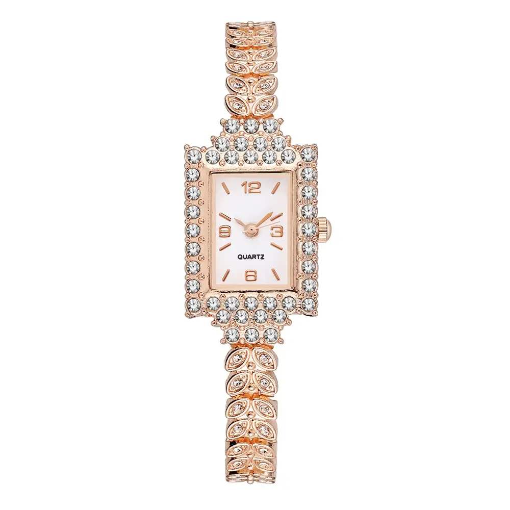 Quartz Watch for Women with Small Square Diamond Bracelet — feature 9