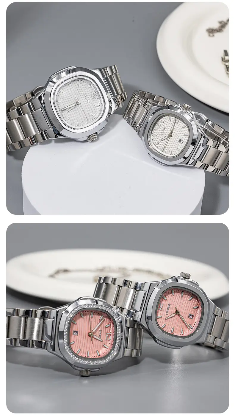 Women's Stainless Steel Bracelet Watch with Calendar — feature 10
