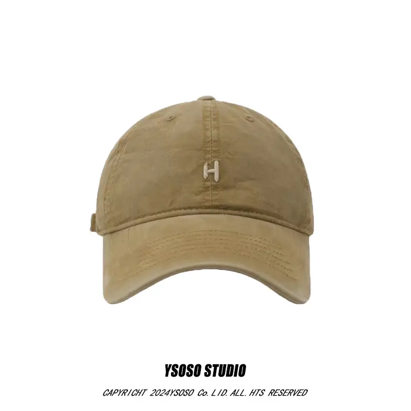 Men's H-Letter Embroidered Baseball Cap Grey - Image 11