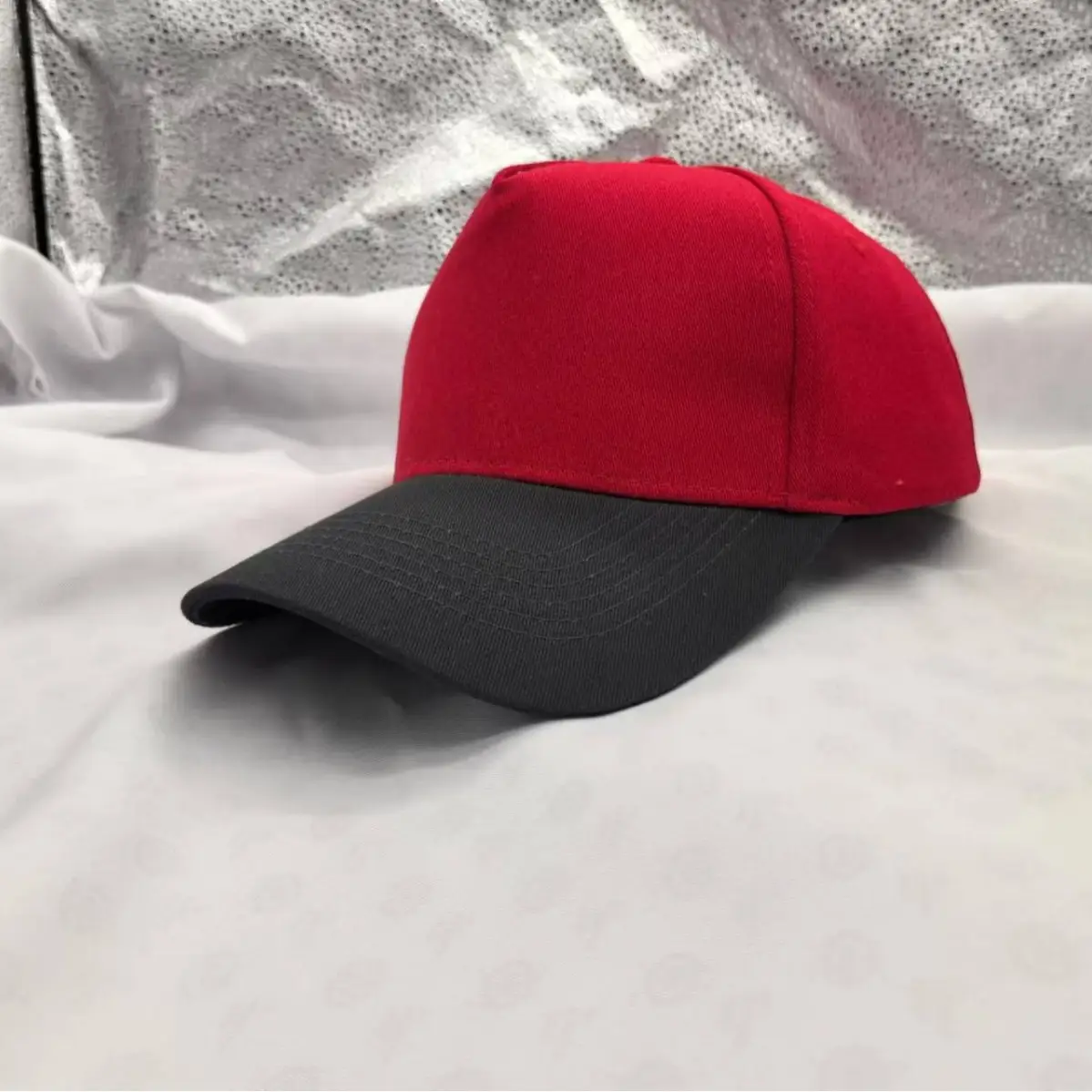 Pink Black Embroidered Baseball Cap for Men Women