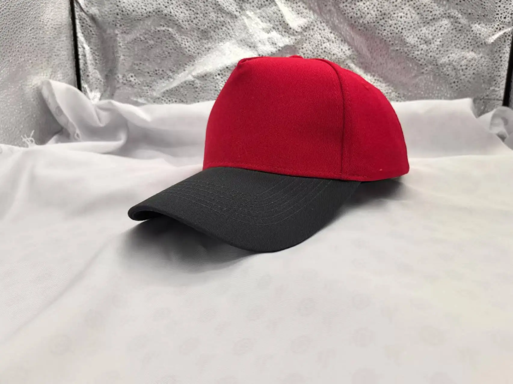 Pink Black Embroidered Baseball Cap for Men Women