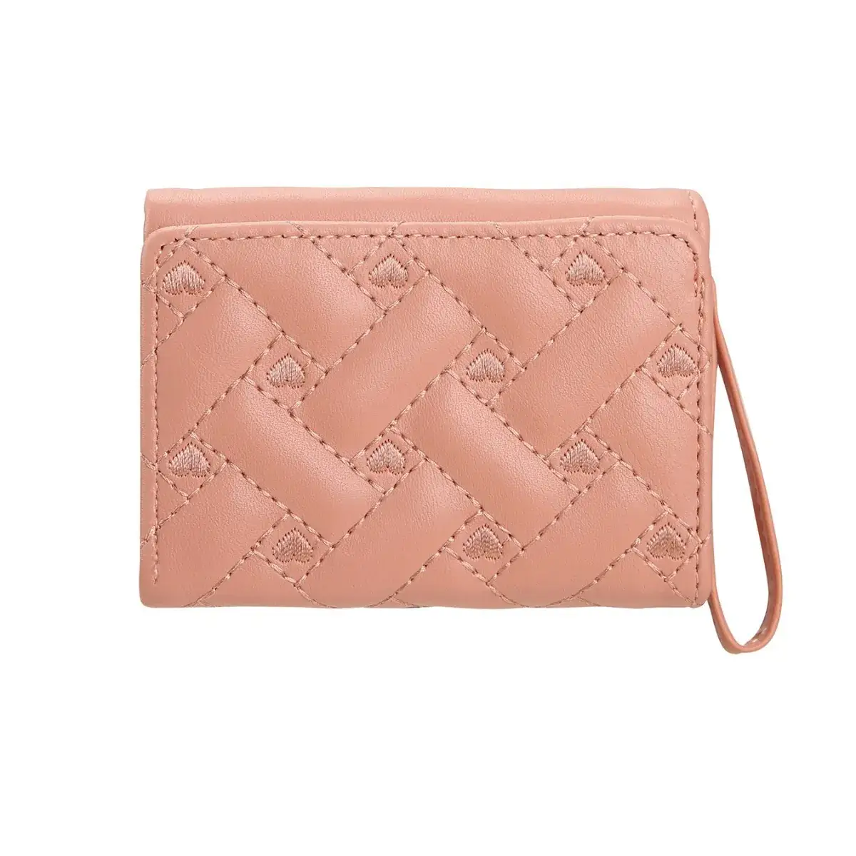 2025 Women's Red Quilted PU Wallet with Card Holder