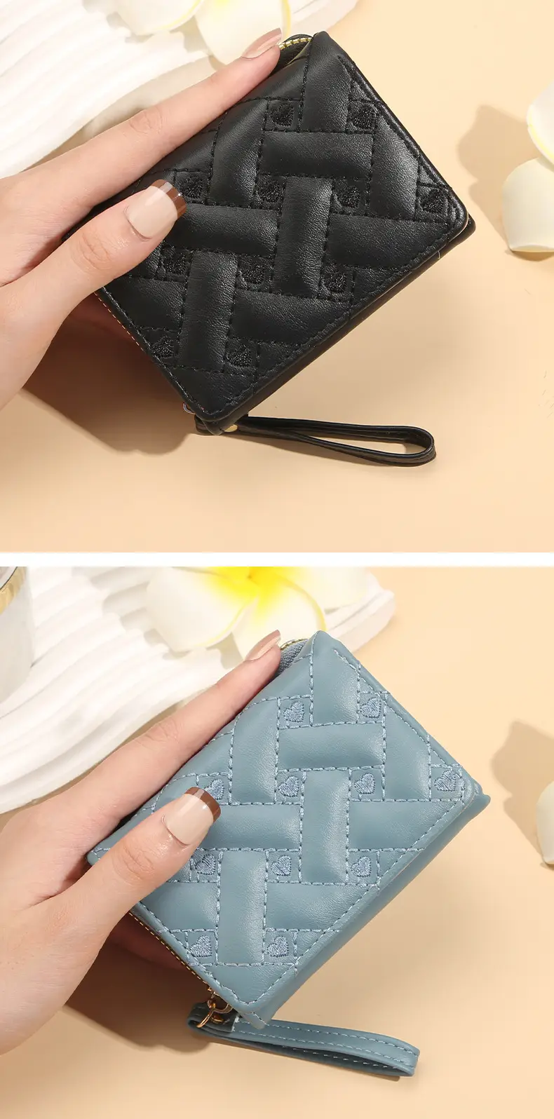 2025 Women's Red Quilted PU Wallet with Card Holder — feature 16