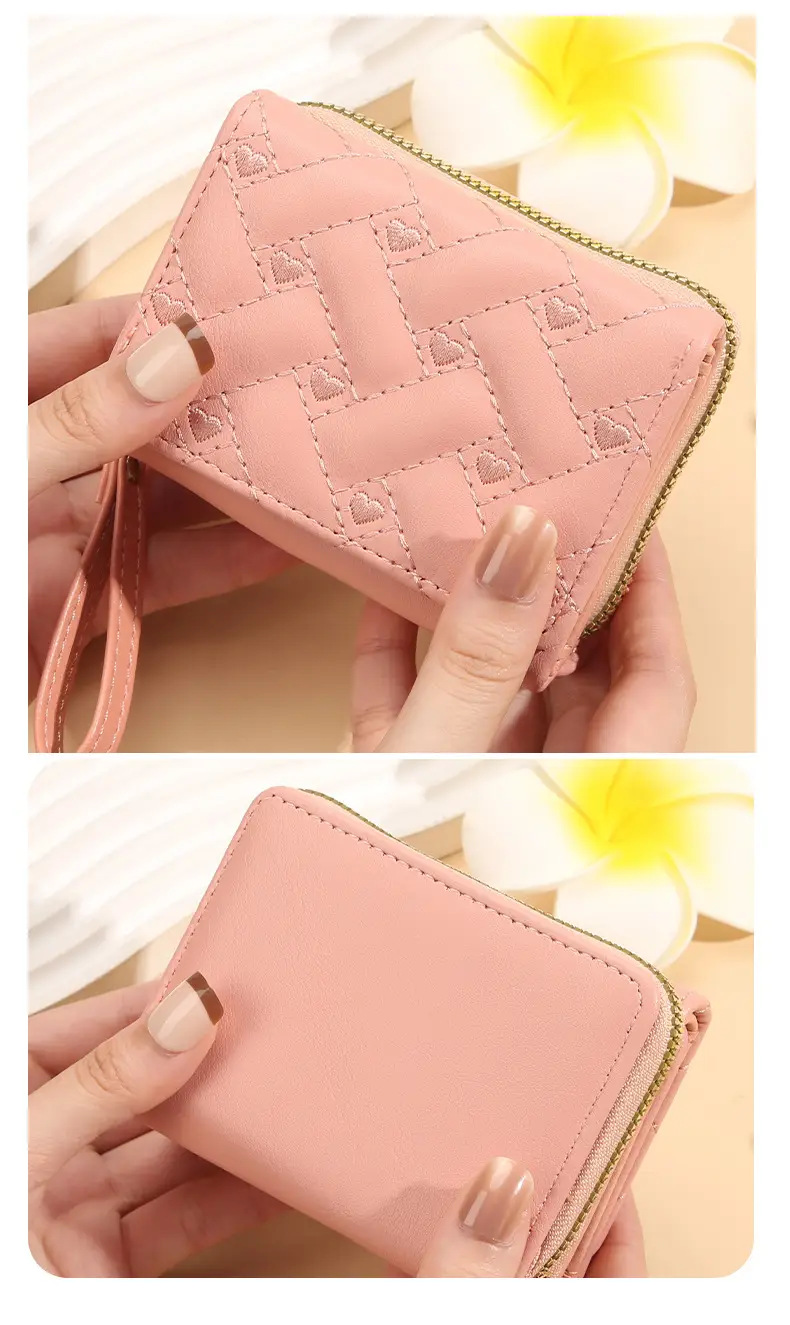 2025 Women's Red Quilted PU Wallet with Card Holder — feature 7
