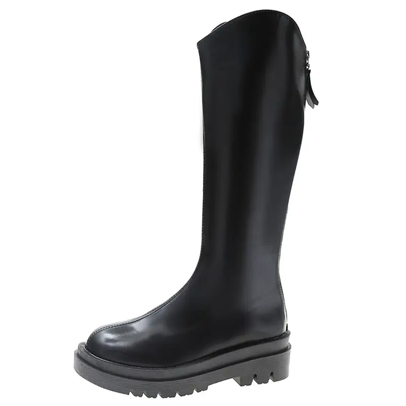 Martin boots women's boots 2024 new autumn and winter fleece-lined but knee high knight boots small thin boots - Image 7