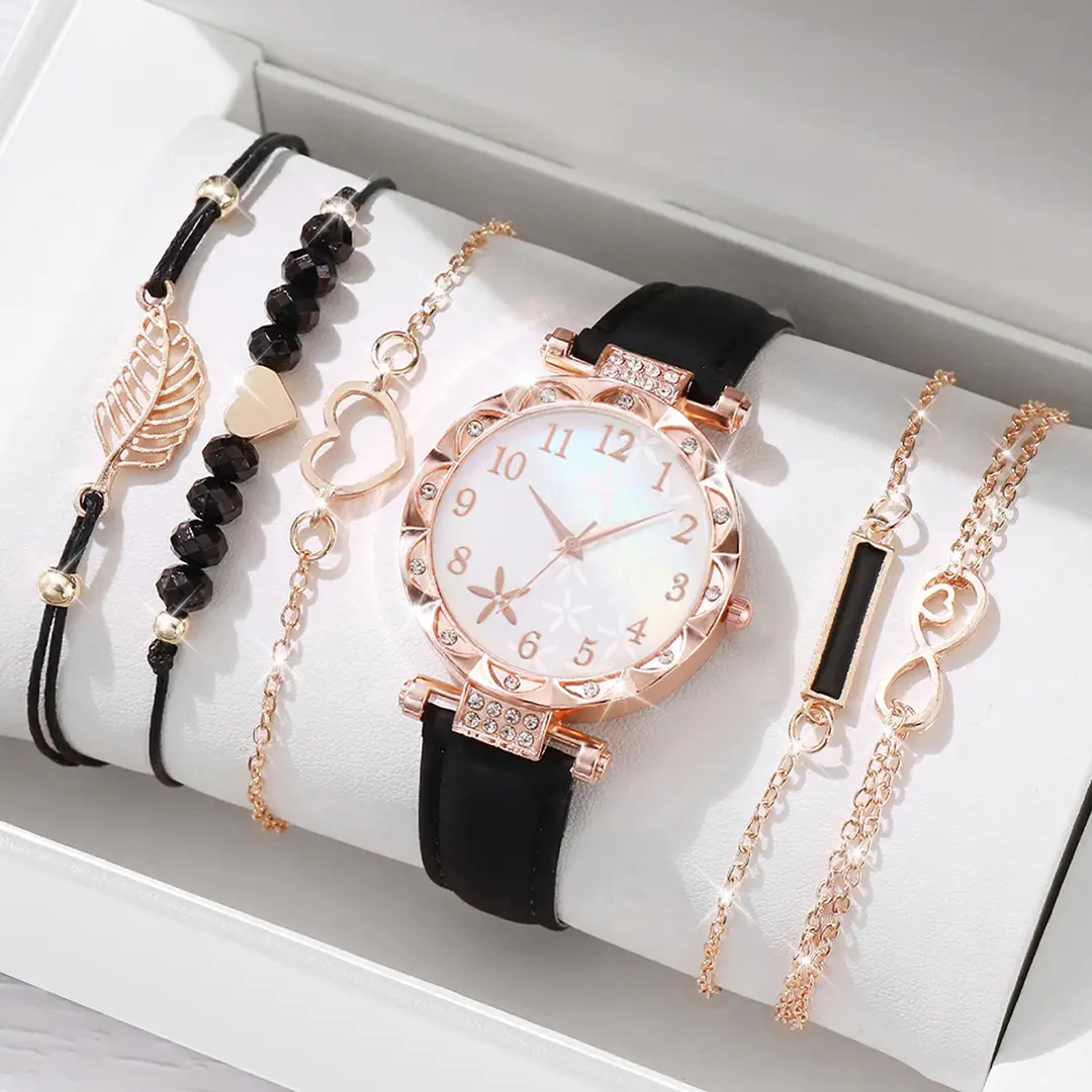 New TikTok Popular Women's Watch Fashion Personality Simple Watch Butterfly Digital Belt Watch suit - Image 14