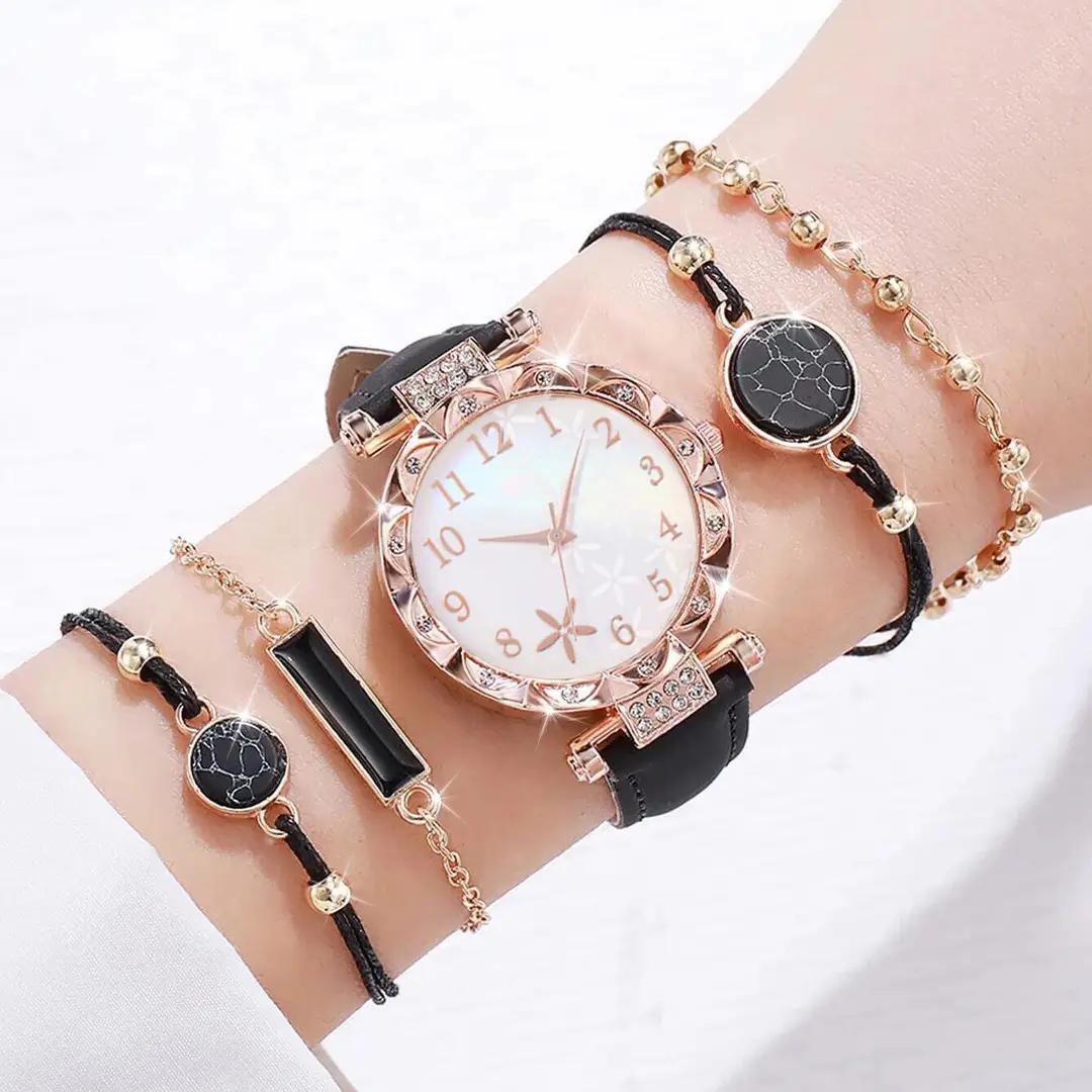 New TikTok Popular Women's Watch Fashion Personality Simple Watch Butterfly Digital Belt Watch suit - Image 26