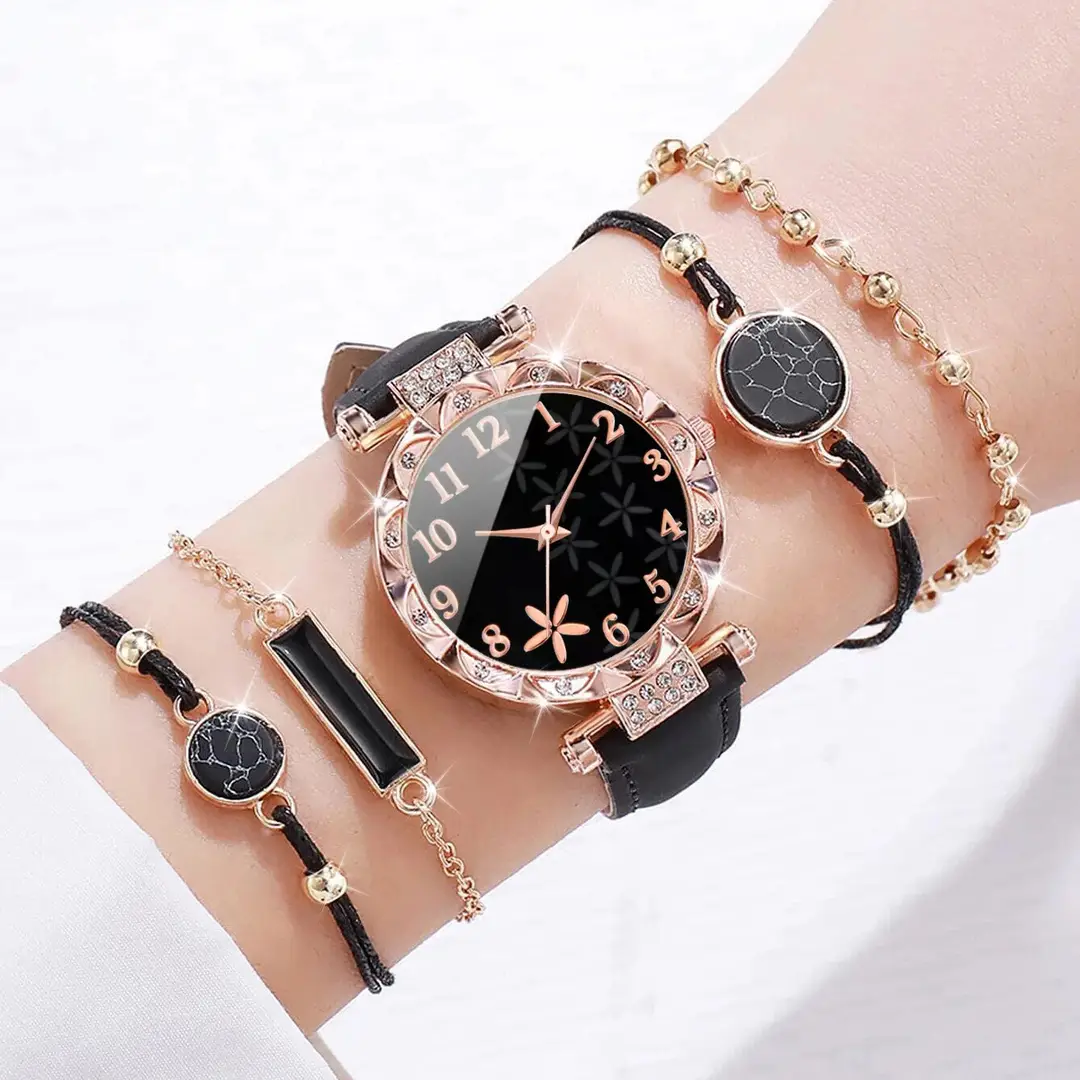 New TikTok Popular Women's Watch Fashion Personality Simple Watch Butterfly Digital Belt Watch suit - Image 27
