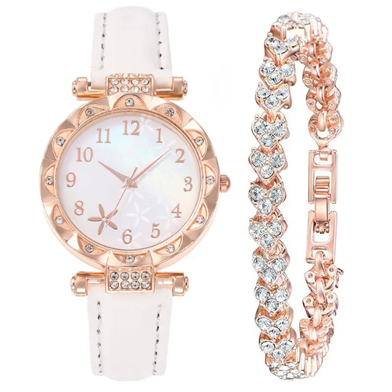 New TikTok Popular Women's Watch Fashion Personality Simple Watch Butterfly Digital Belt Watch suit - Image 28